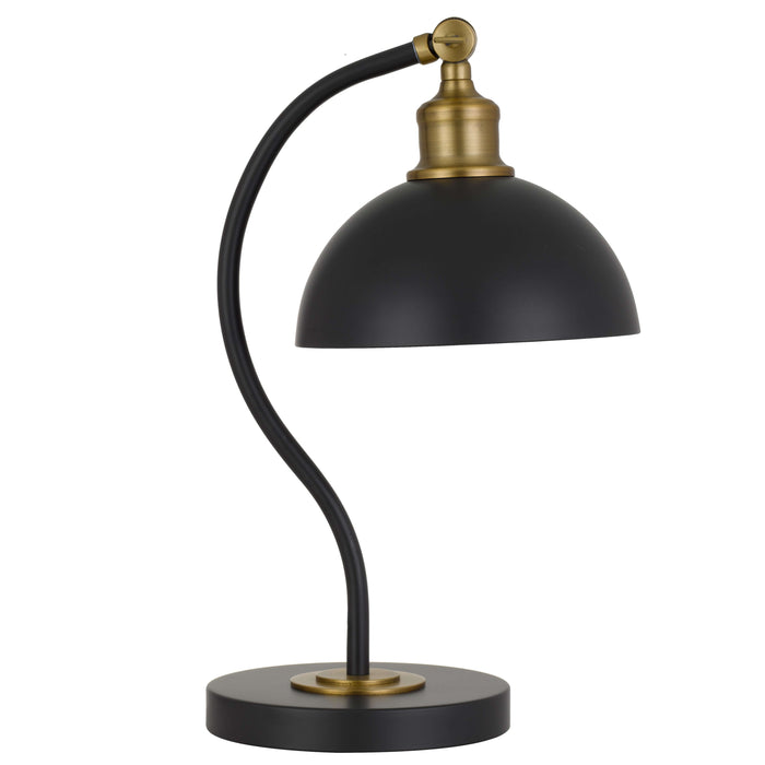 BREVIK: Metal Table Lamp With Adjustable Shade (Available in Green, Black, Orange & Beige)