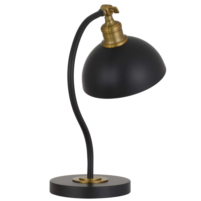 BREVIK: Metal Table Lamp With Adjustable Shade (Available in Green, Black, Orange & Beige)