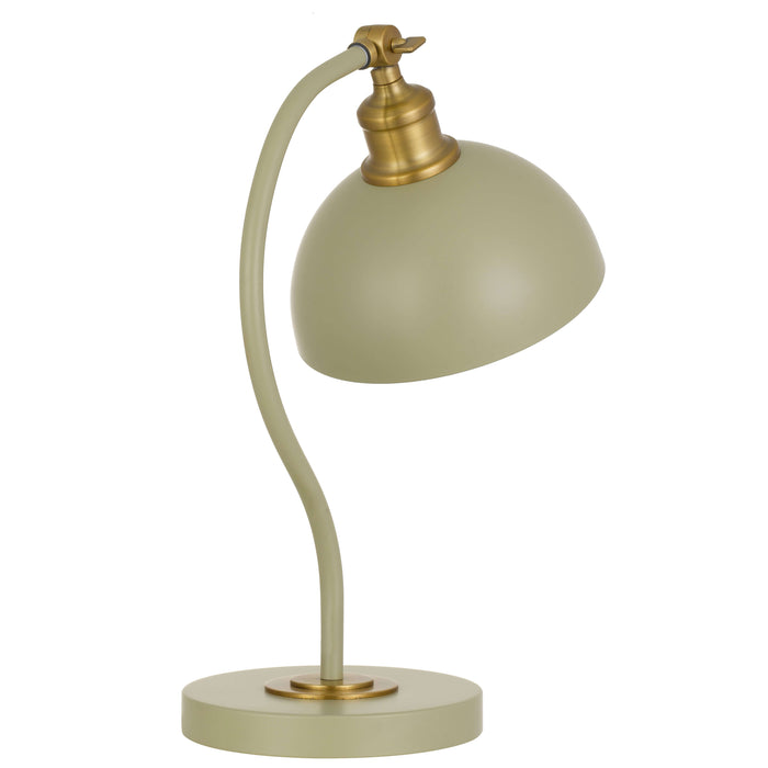 BREVIK: Metal Table Lamp With Adjustable Shade (Available in Green, Black, Orange & Beige)