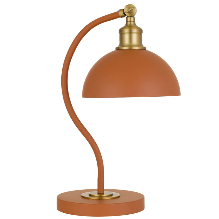 BREVIK: Metal Table Lamp With Adjustable Shade (Available in Green, Black, Orange & Beige)