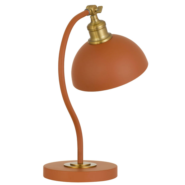 BREVIK: Metal Table Lamp With Adjustable Shade (Available in Green, Black, Orange & Beige)