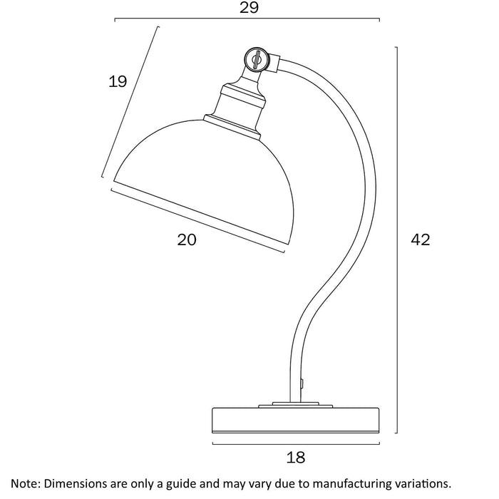 BREVIK: Metal Table Lamp With Adjustable Shade (Available in Green, Black, Orange & Beige)