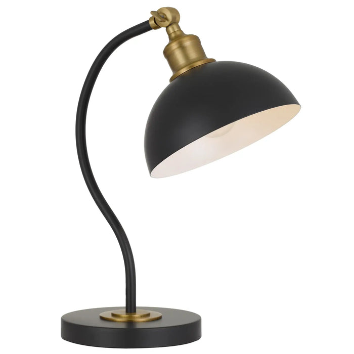 BREVIK: Metal Table Lamp With Adjustable Shade (Available in Green, Black, Orange & Beige)