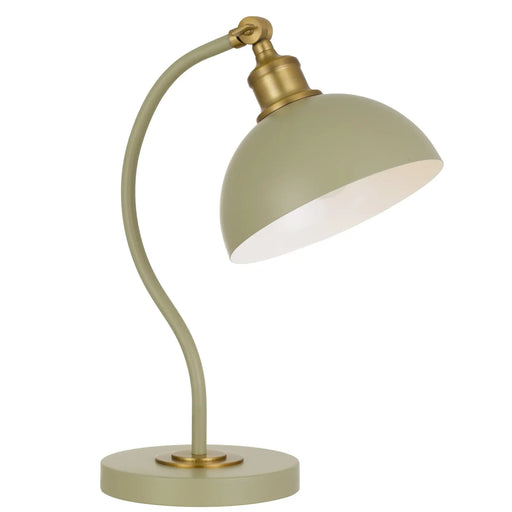 Telbix BREVIK: Metal Table Lamp With Adjustable Shade (Available in Green, Black, Orange & Beige)