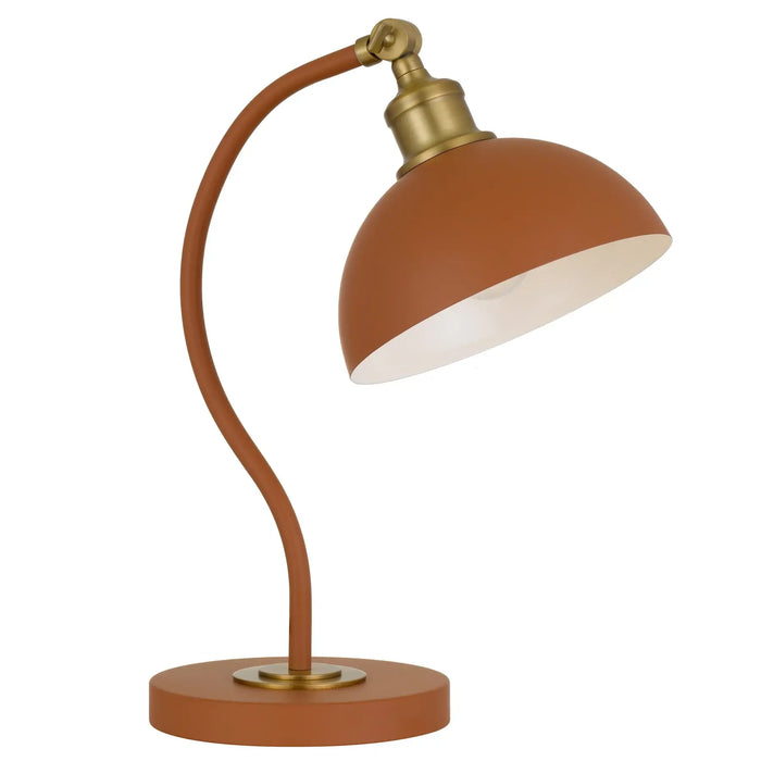 BREVIK: Metal Table Lamp With Adjustable Shade (Available in Green, Black, Orange & Beige)