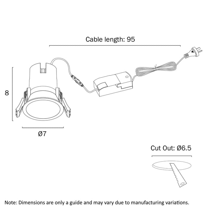 BREX: TRIAC Dimmable Recessed Downlight (Available in 70cm & 93cm)
