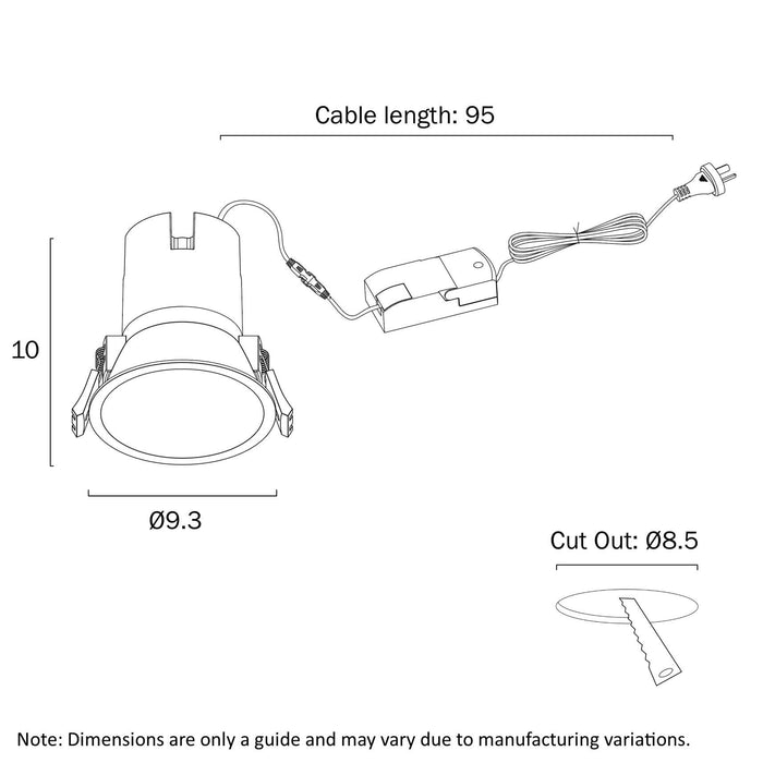 BREX: TRIAC Dimmable Recessed Downlight (Available in 70cm & 93cm)