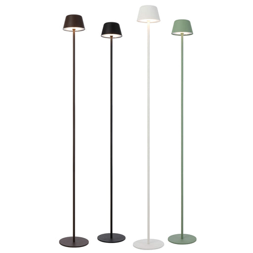 Telbix BRIANA: Metal Rechargeable IP54 LED Floor Lamp (Available in Black, Brown, Green & White)