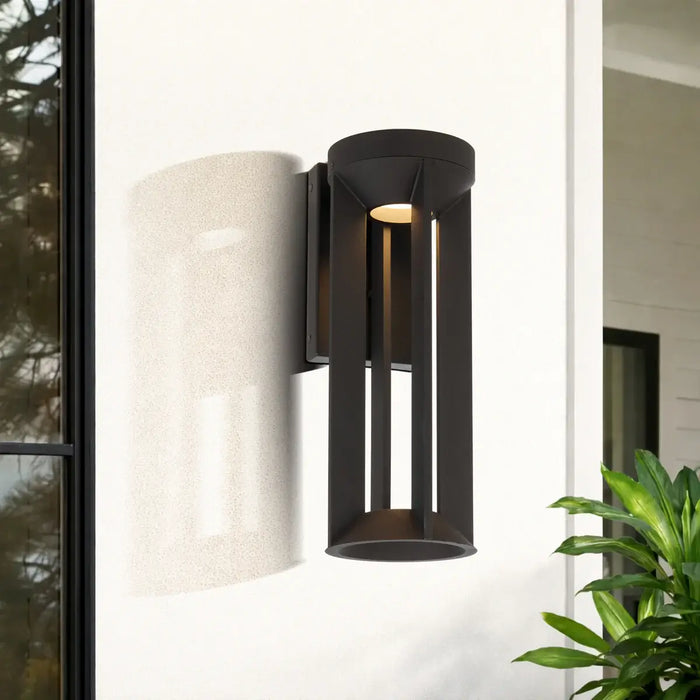 BRIXON: Black IP44 LED Exterior Wall Light (Available in 30cm & 40cm)