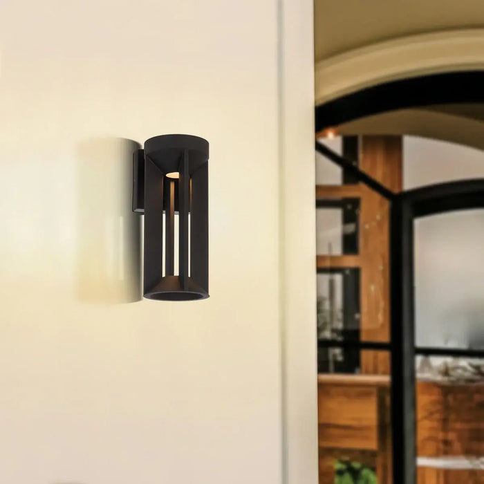BRIXON: Black IP44 LED Exterior Wall Light (Available in 30cm & 40cm)