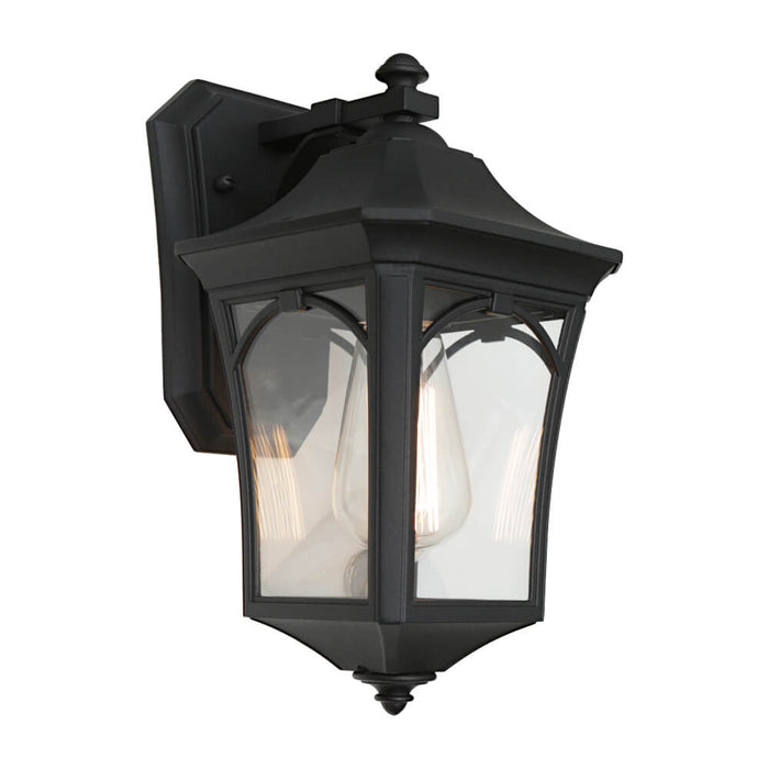 BURSTON: Traditional Exterior Coach Wall Light (Available in Black & Old Bronze, 2 Sizes)