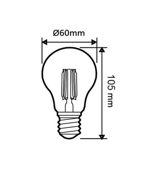 8W GLS Clear Dimmable LED Filament Globes (Avail in E27 & B22)