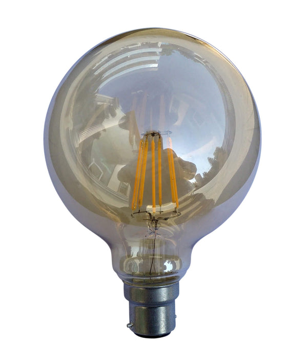 CLA G95 6W 2200K B22 Vintage Amber Tinge LED Filament Globes