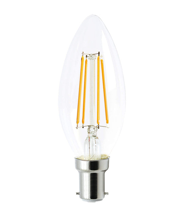4W Dimmable Clear Candle LED Filament Globe (Avail in B22, E27, B15, & E14 | 2700K & 6000K)