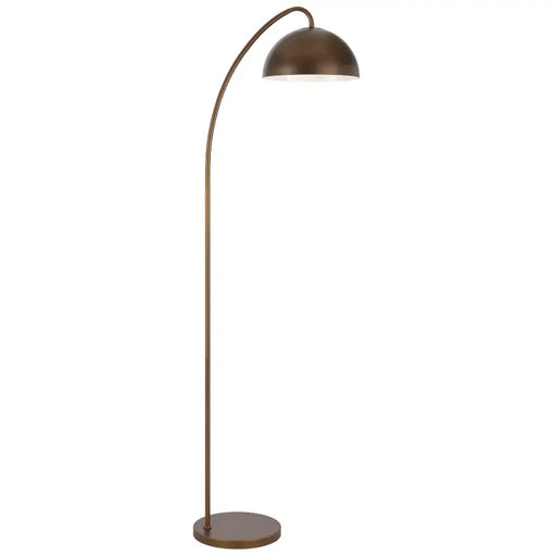 Telbix CHARM: Iron Floor Lamp with Dome Shade (Available in Vintage Brass, Taupe & Black)