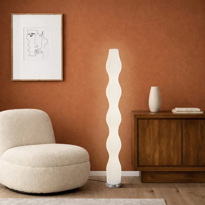 CHOLLA: White Minimalist LED Floor Lamp