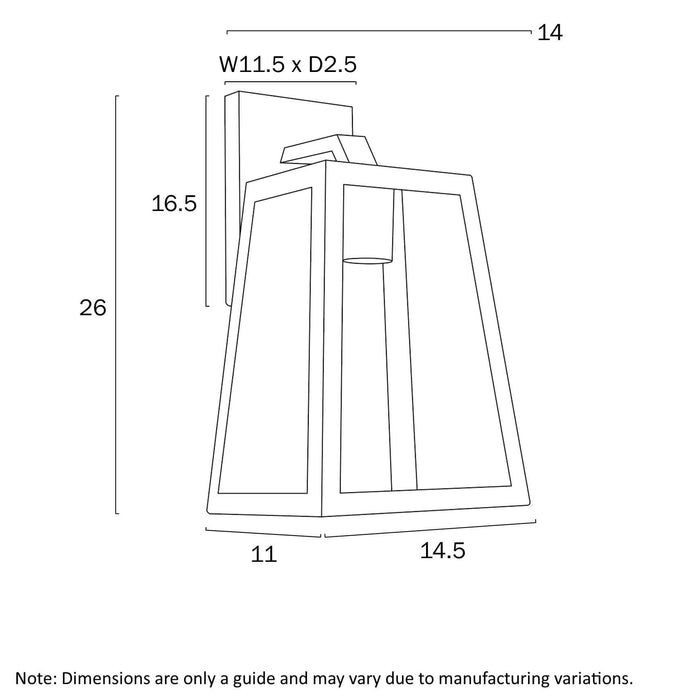 COSCA: IP43 Exterior Wall Lamp (available in Black & White | 26cm & 32cm)