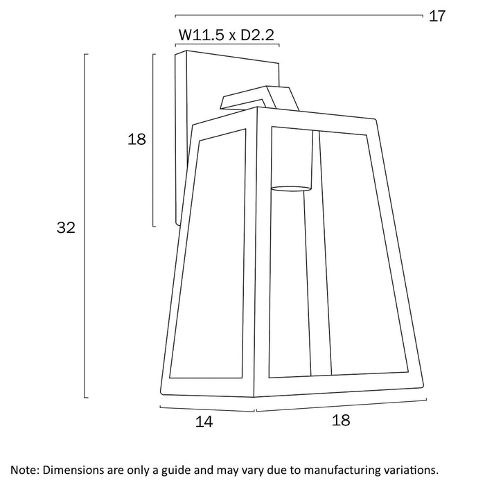 COSCA: IP43 Exterior Wall Lamp (available in Black & White | 26cm & 32cm)