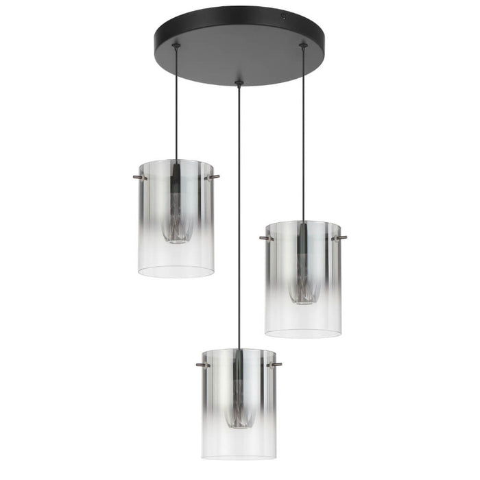 CREVIL: Modern Pendant Light with Glass Shades (Available in Black & Antique Gold, 3 Light & 5 Light)