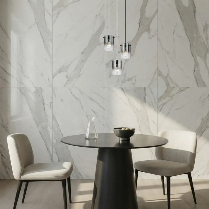 CREVIL: Modern Pendant Light with Glass Shades (Available in Black & Antique Gold, 3 Light & 5 Light)