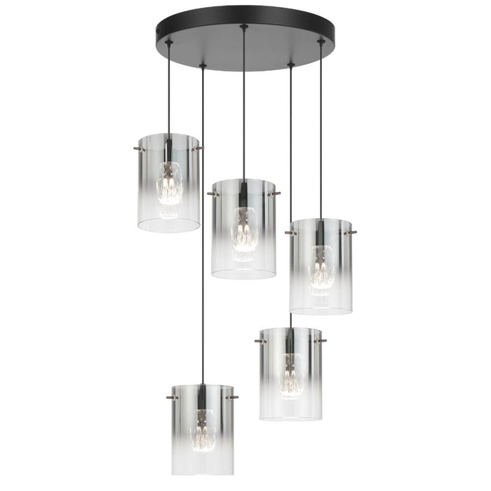 CREVIL: Modern Pendant Light with Glass Shades (Available in Black & Antique Gold, 3 Light & 5 Light)