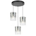 Telbix CREVIL: Modern Pendant Light with Glass Shades (Available in Black & Antique Gold, 3 Light & 5 Light)