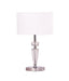 CLA CRISTALLO: Interior Drum Shade Chrome Rod with Crystal Highlight Table Lamp