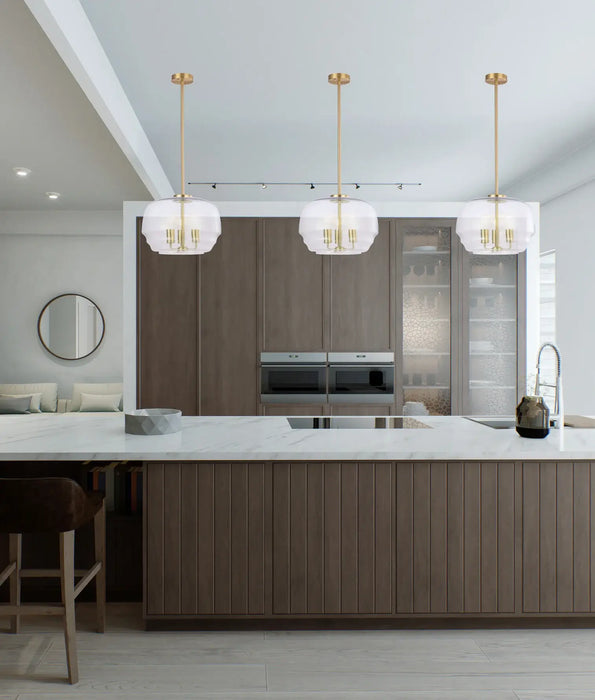 CUAD: Clear Wine Glass Shape Glass Shade Interior Pendant Light