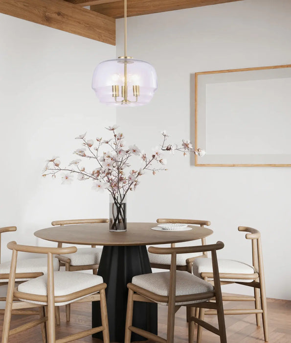 CUAD: Clear Wine Glass Shape Glass Shade Interior Pendant Light