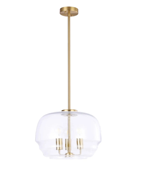 CLA CUAD: Clear Wine Glass Shape Glass Shade Interior Pendant Light