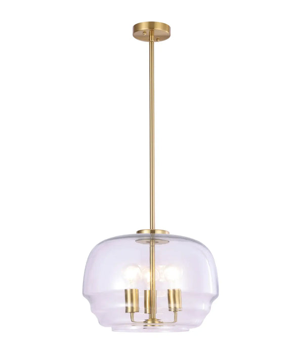 CUAD: Clear Wine Glass Shape Glass Shade Interior Pendant Light