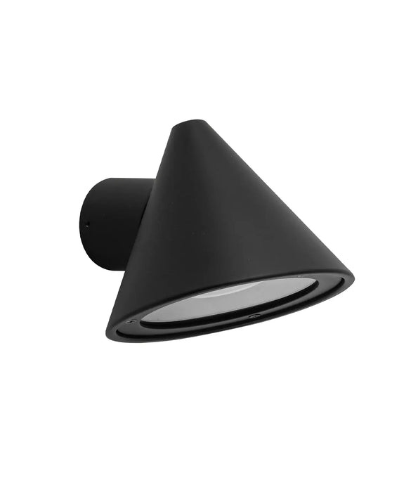 CLA CUCHARA: Exterior Cone Surface Mounted Wall Lights (Available in Black, White, Galvanized, Electroplated Copper & Electroplated Brass Aluminium)