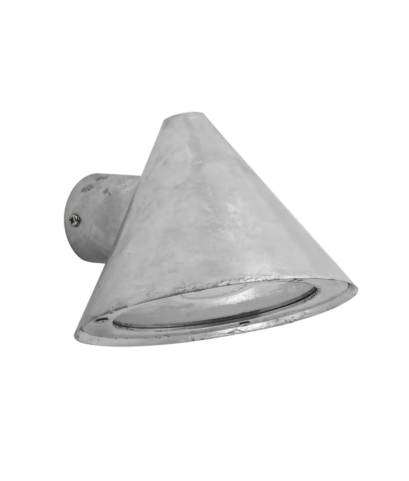CUCHARA: Exterior Cone Surface Mounted Wall Lights (Available in Black, White, Galvanized, Electroplated Copper & Electroplated Brass Aluminium)