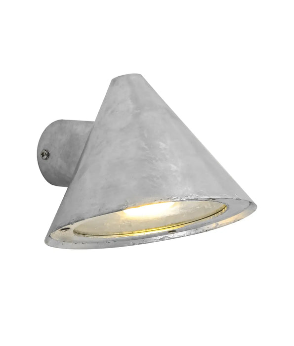 CUCHARA: Exterior Cone Surface Mounted Wall Lights (Available in Black, White, Galvanized, Electroplated Copper & Electroplated Brass Aluminium)