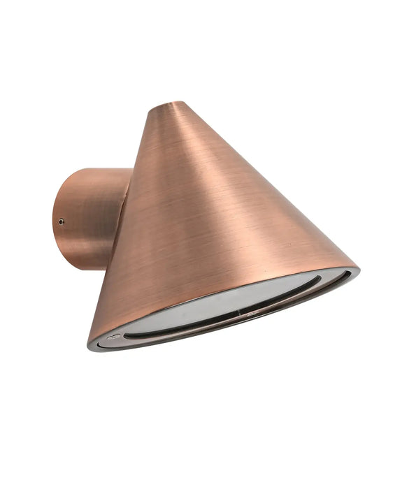 CUCHARA: Exterior Cone Surface Mounted Wall Lights (Available in Black, White, Galvanized, Electroplated Copper & Electroplated Brass Aluminium)