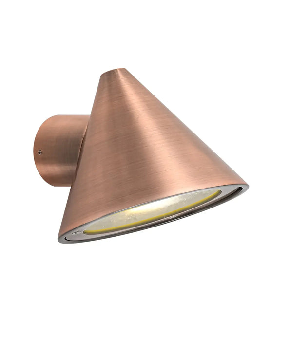 CUCHARA: Exterior Cone Surface Mounted Wall Lights (Available in Black, White, Galvanized, Electroplated Copper & Electroplated Brass Aluminium)