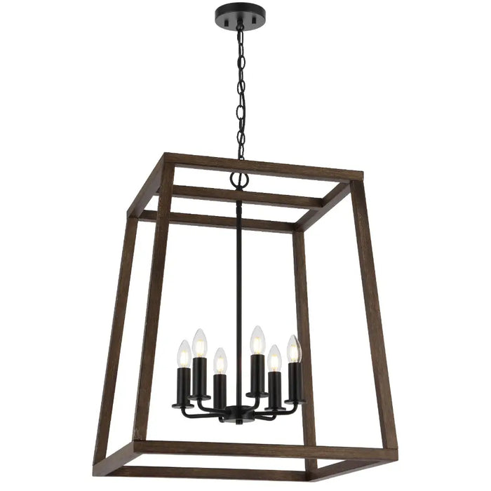 DALTON: Wood Pendant Light (Available in 3 Light, 4 Light & 6 Light)