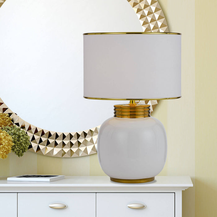 DAVILA: Modern Ceramic Table Lamp (Avail in Black & White)