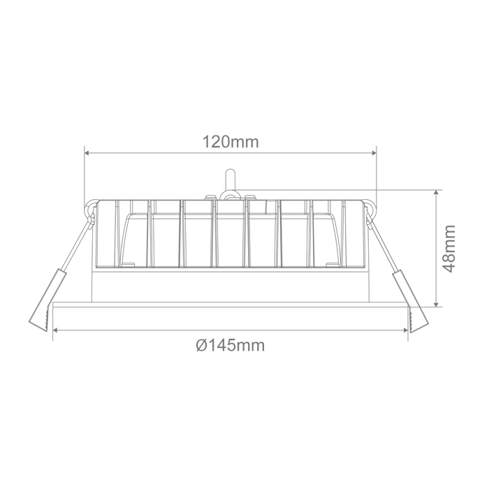 DECO-15: 15W LED Tri-Colour Round Dimmable Deepset Downlight (avail in Black & White)