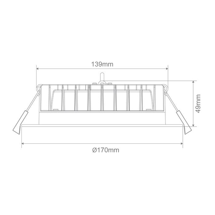 DECO-18: 18W LED Tri-Colour Round Dimmable Deepset Downlight (avail in Black & White)