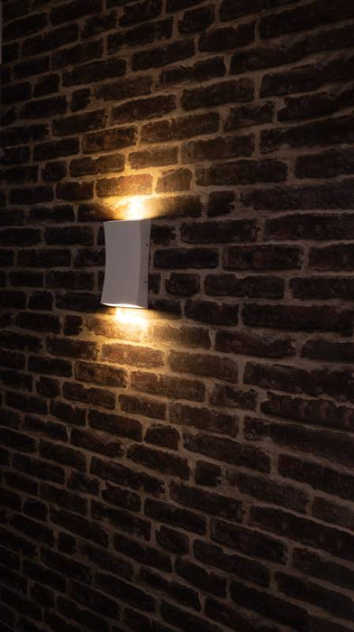 DENT-2-WB: 2 X 6W 240V IP54 Tri-Colour Up/Down LED Exterior Wall Light (avail in Black & White)