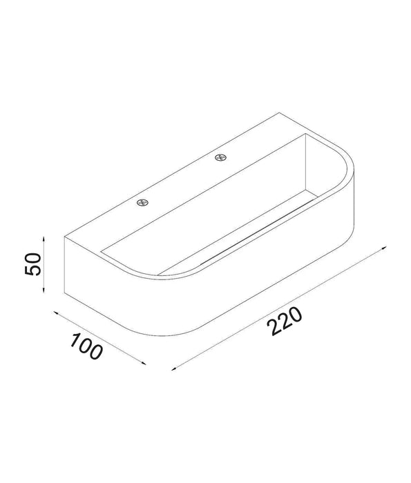 DHAKA: City Series Dimmable LED Tri-CCT Interior Rectangular Up/Down Wall Light