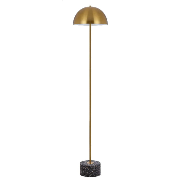 DOMEZ Modern Floor Lamp with Marble Base and Metal Shade