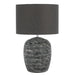 Telbix DUSTY: Ceramic Table Lamp with Fabric Drum Shade