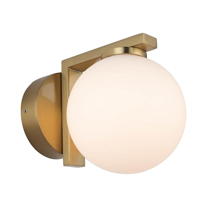 ELIN: 1 Light IP44 Wall Light with Round Glass Diffuser (Available in Black, Chrome & Gold)