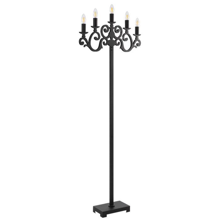 Telbix EMPORIA: 5 Light Candelabra Design Floor Lamp (Available in Black & White)