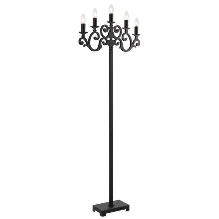 EMPORIA: 5 Light Candelabra Design Floor Lamp (Available in Black & White)