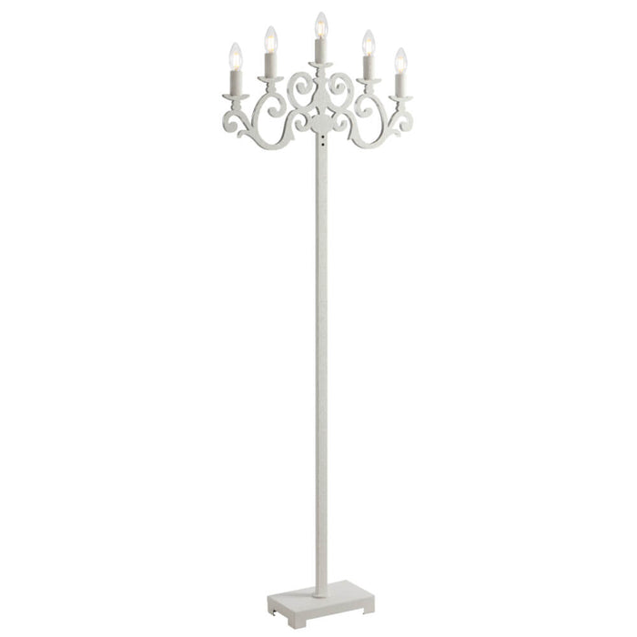 EMPORIA: 5 Light Candelabra Design Floor Lamp (Available in Black & White)