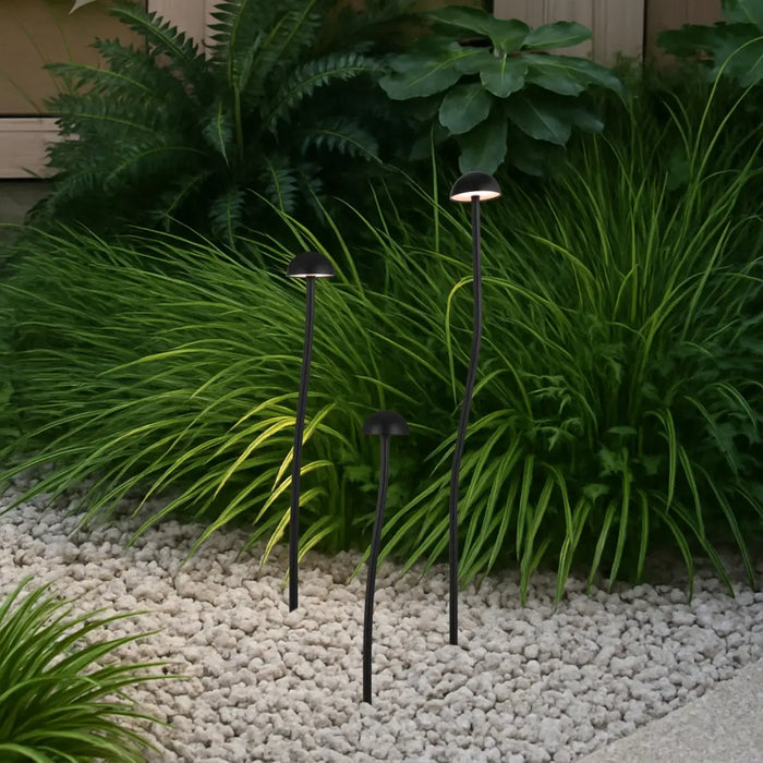 ENOKI: Black 24V IP65 Exterior LED Garden Spike Post Light (Available in Black & White)