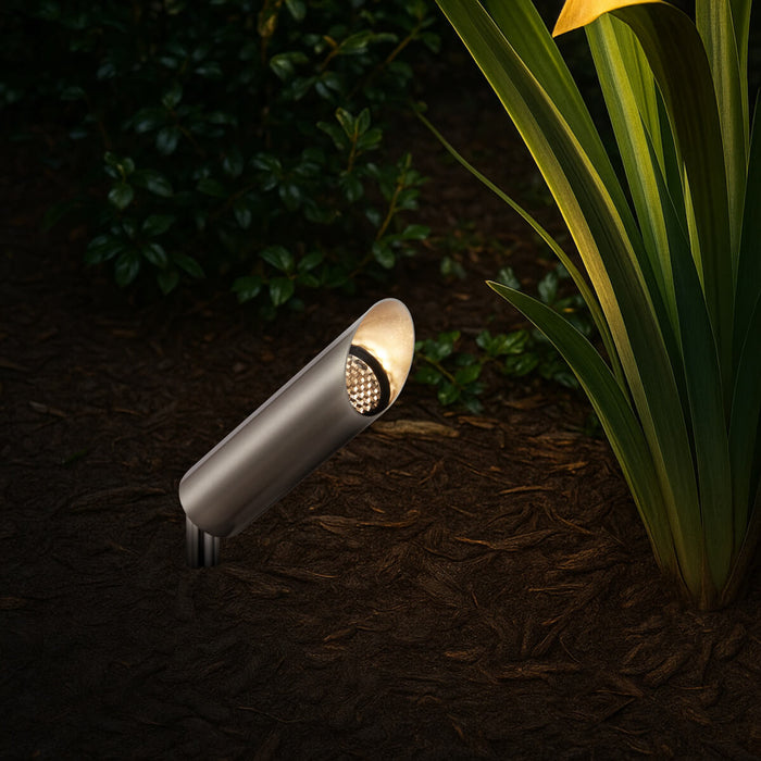ESLEN: 24V IP65 Exterior LED Garden Spike Light (Available in Antique Brass, White & Stainless Steel)